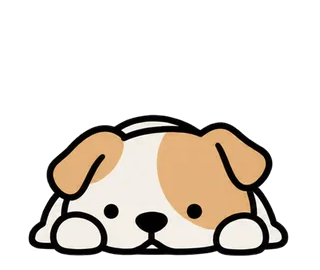 かまって！ゆるいブルドッグのスタンプ1（動きの見本）