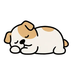 かまって！ゆるいブルドッグのスタンプ2（動きの見本）