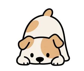 かまって！ゆるいブルドッグのスタンプ3（動きの見本）