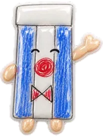 動く！青白の四角さんのぷっくり日常のスタンプ1（動きの見本）
