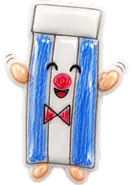 動く！青白の四角さんのぷっくり日常のスタンプ2（動きの見本）