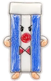 動く！青白の四角さんのぷっくり日常のスタンプ4（動きの見本）