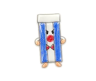 青白の四角さんの動く毎日24個のスタンプ4（動きの見本）