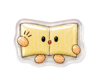 動く！黄色いノートのぷっくり日常のスタンプ1（動きの見本）