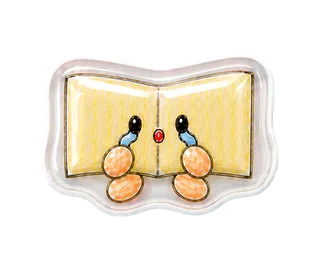 動く！黄色いノートのぷっくり日常のスタンプ4（動きの見本）