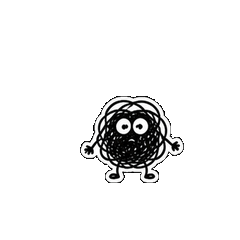 ぐちゃぐちゃ虫 動くスタンプのメイン画像